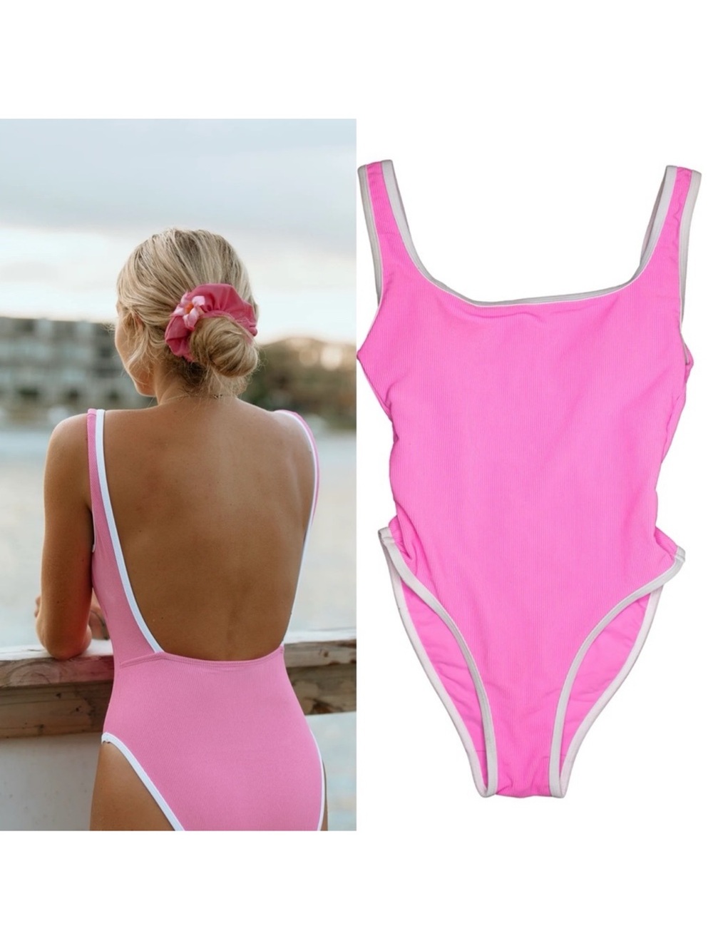 Lain Snow Ocean Isle Women's One Piece Swimsuit in Pitaya Size XL
